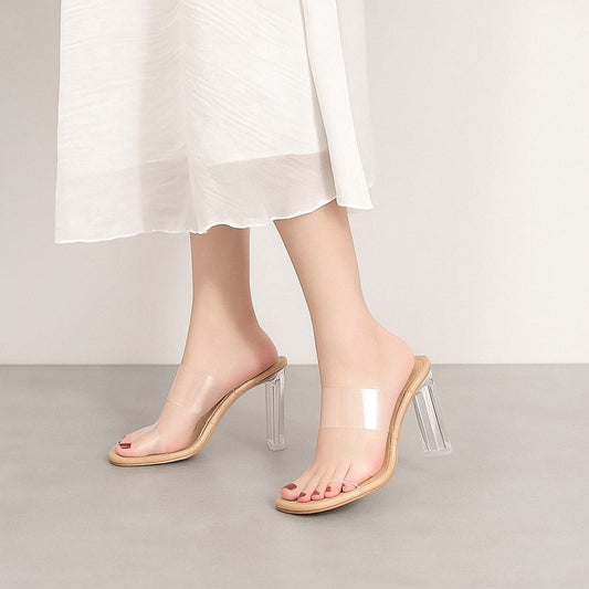 Transparent Double Strap Heel