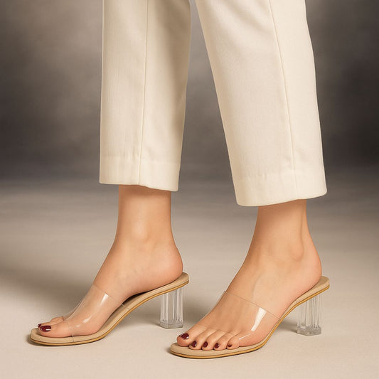 Transparent Single Strap Heel