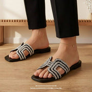 H Rhinestone Slides