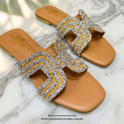 H Rhinestone Slides