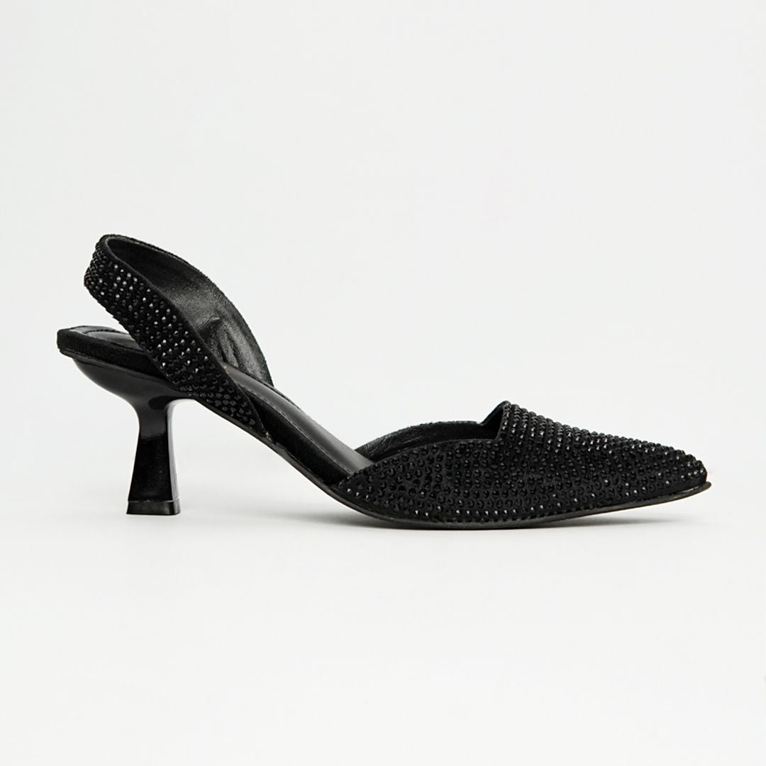 Diva Noir Pointed Heels