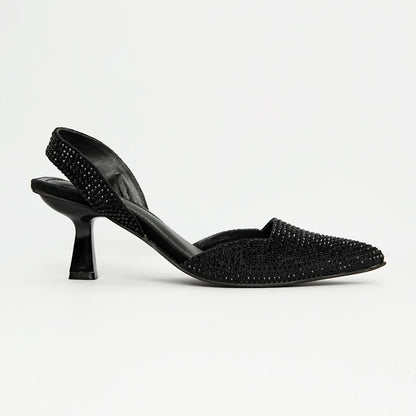 Diva Noir Pointed Heels