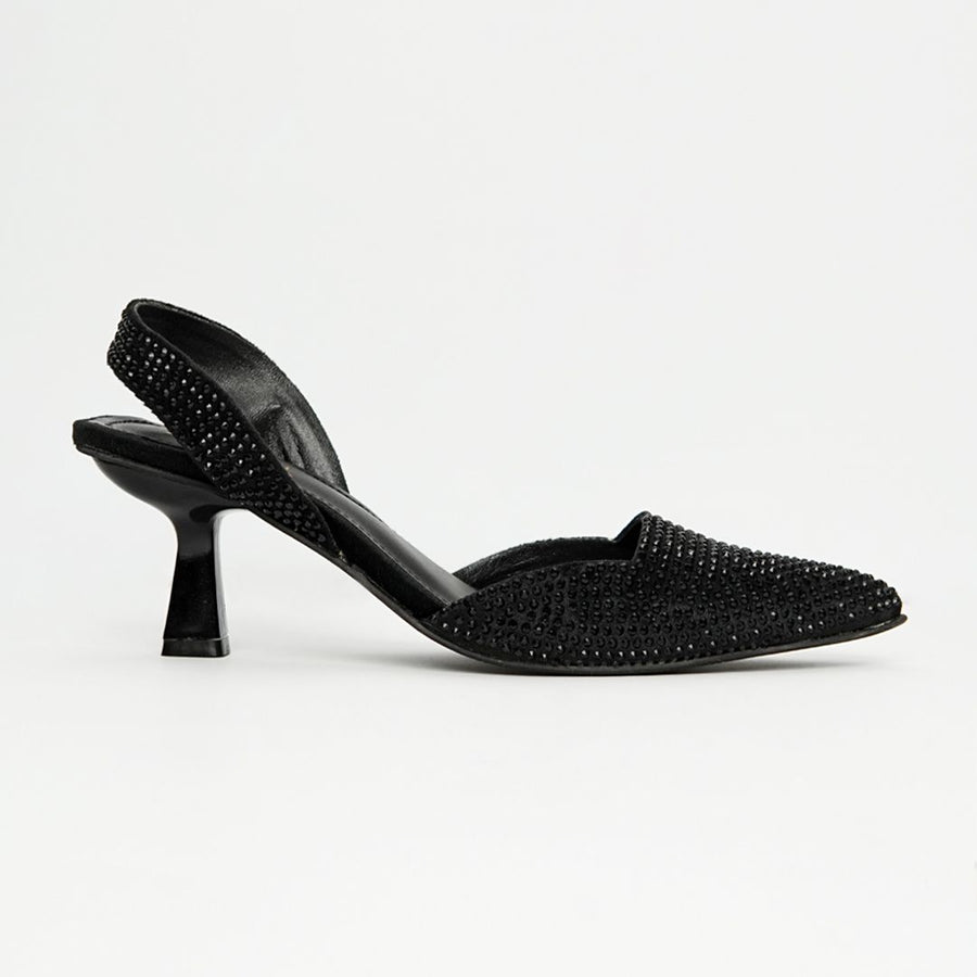 Diva Noir Pointed Heels
