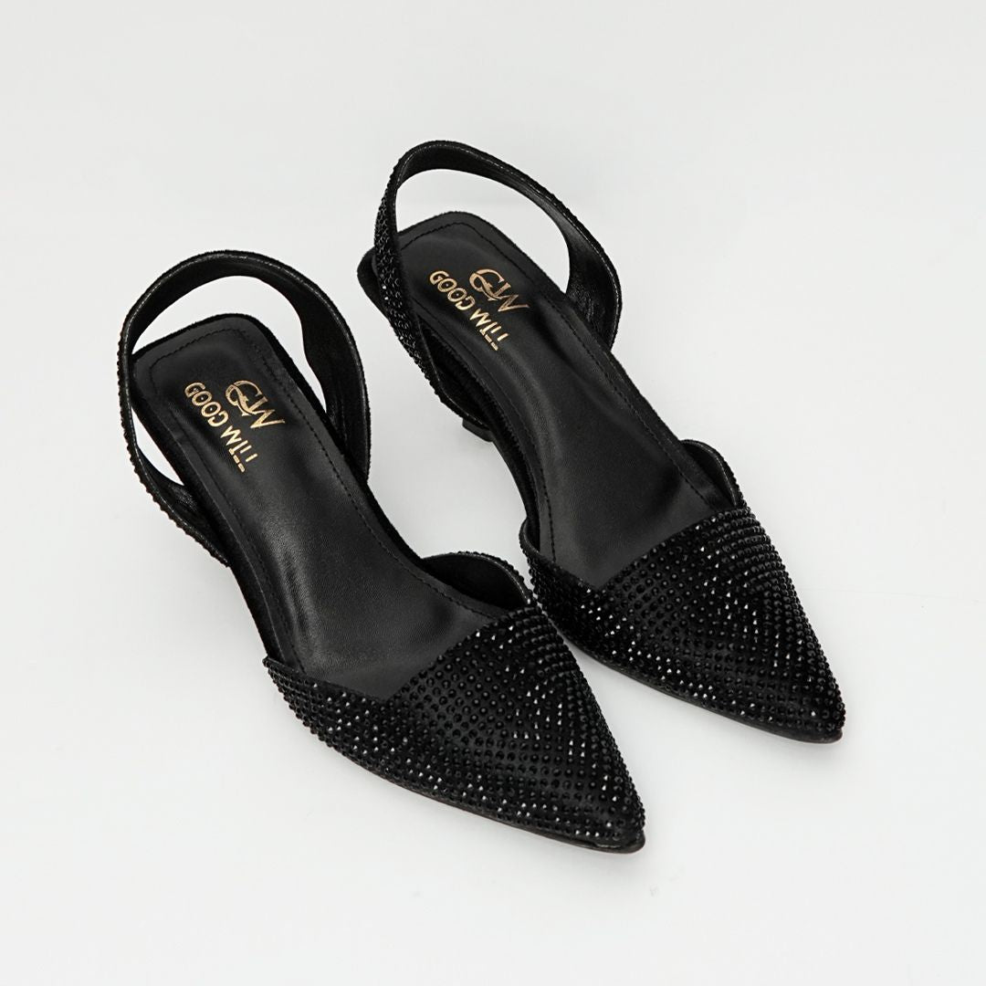 Diva Noir Pointed Heels