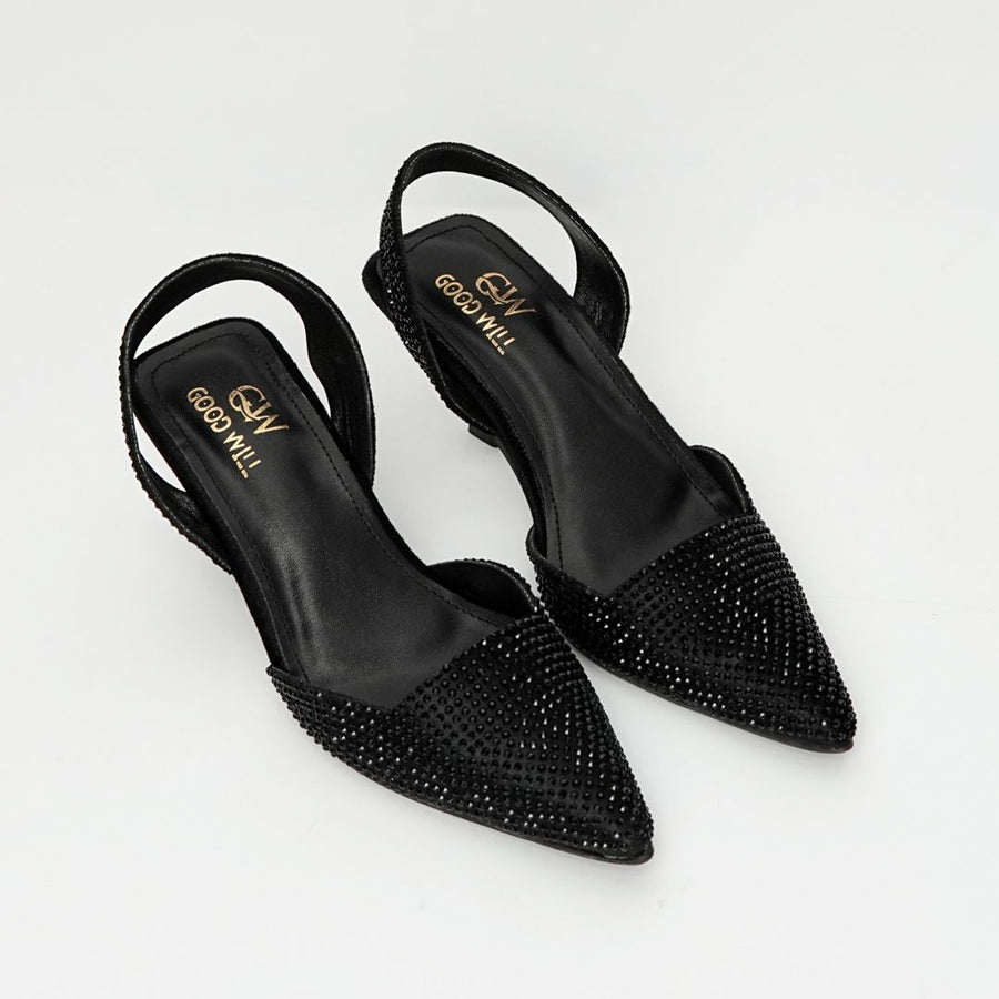 Diva Noir Pointed Heels