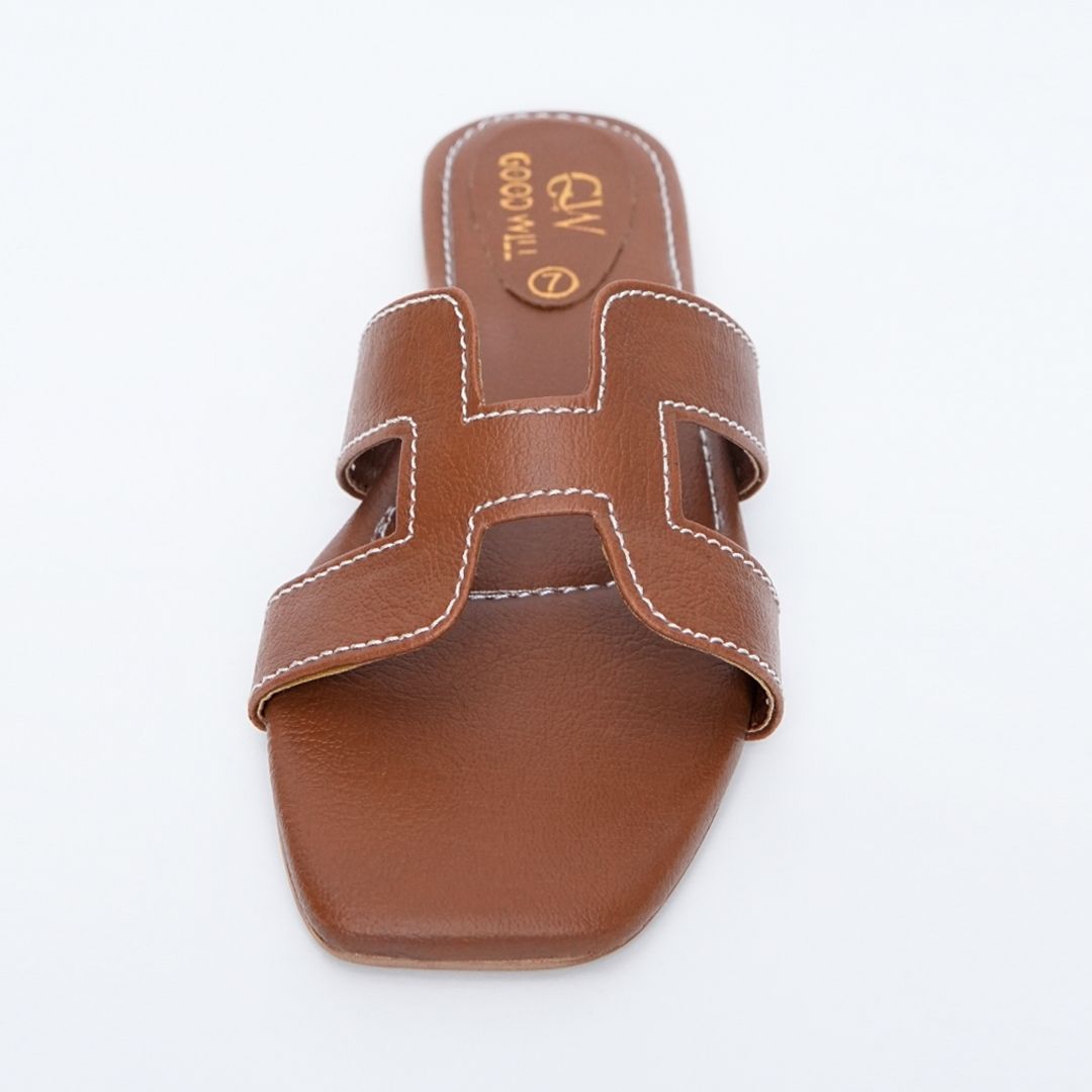 H Plain Slippers