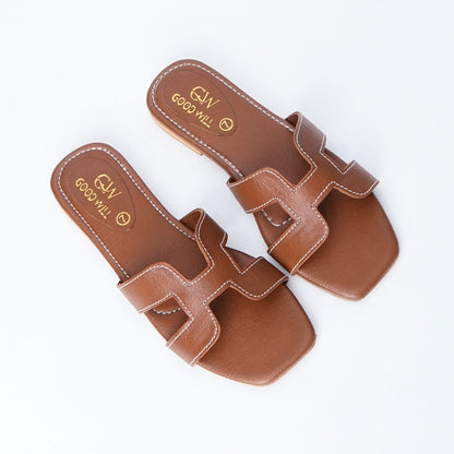 H Plain Slippers