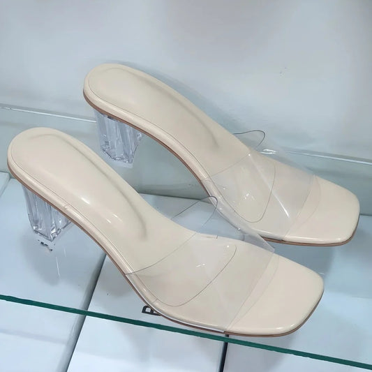Transparent Single Strap Heel