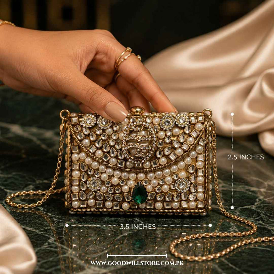 Zarina Kundan Clutch