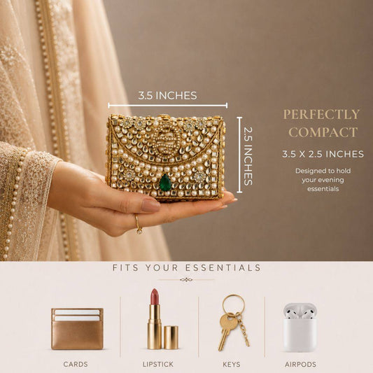 Zarina Kundan Clutch