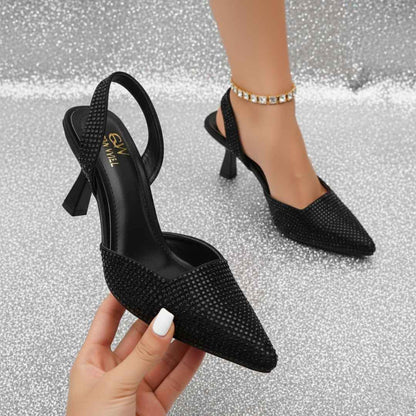 Diva Noir Pointed Heels