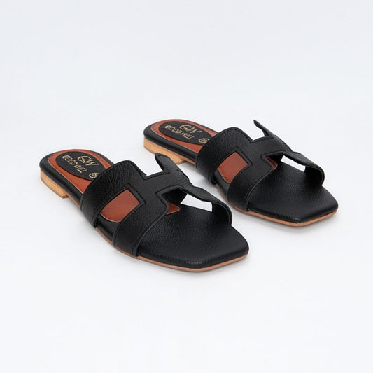 H Plain Slippers