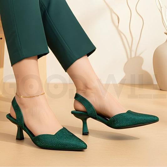 Diva Noir Pointed Heels