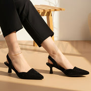 Diva Noir Pointed Heels