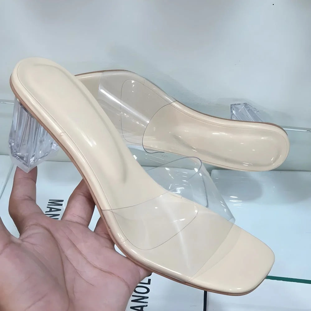 Transparent Single Strap Heel