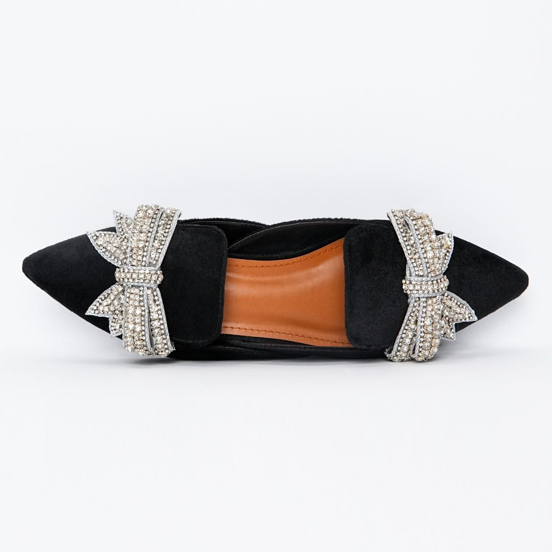 Rhinestone Hand Craft Flat Mules