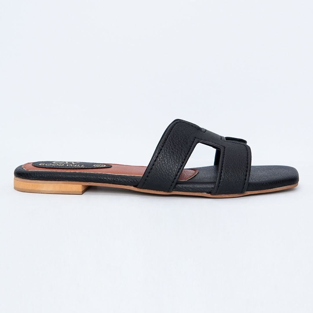 H Plain Slippers
