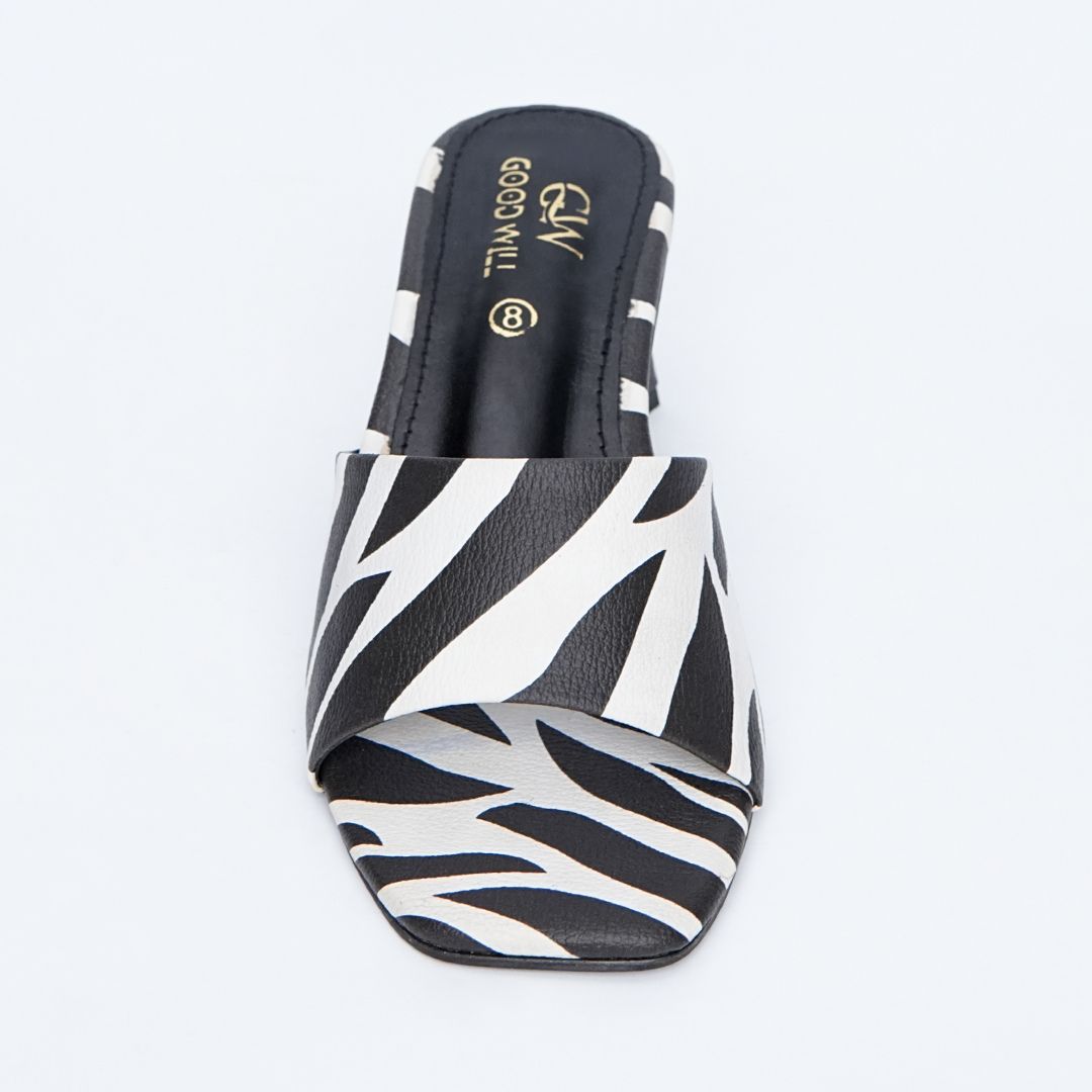 Zebra Triangle Heel