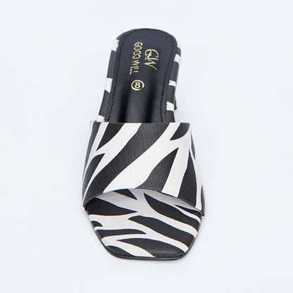 Zebra Triangle Heel