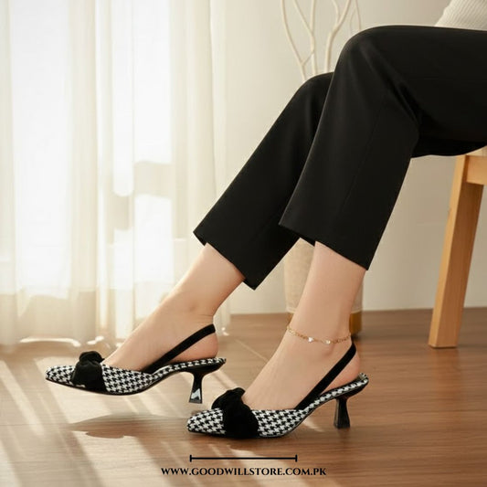 Checkered Bow Heels