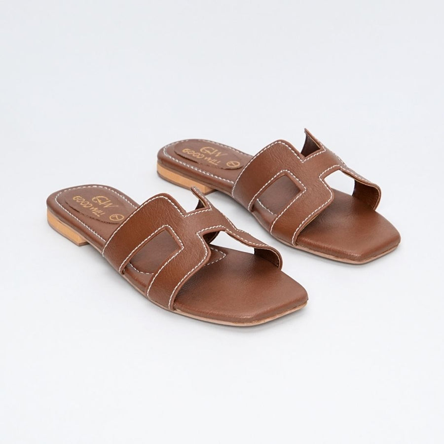 H Plain Slippers