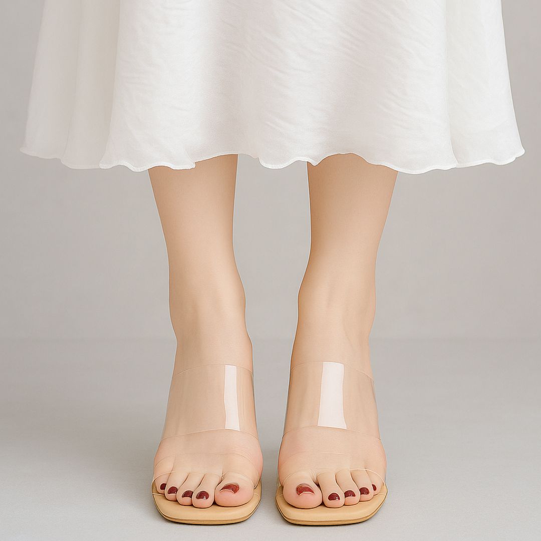 Transparent Double Strap Heel
