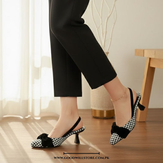 Checkered Bow Heels