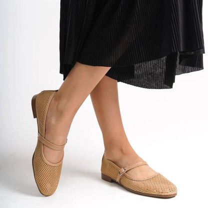Fish Net Flat Pumps