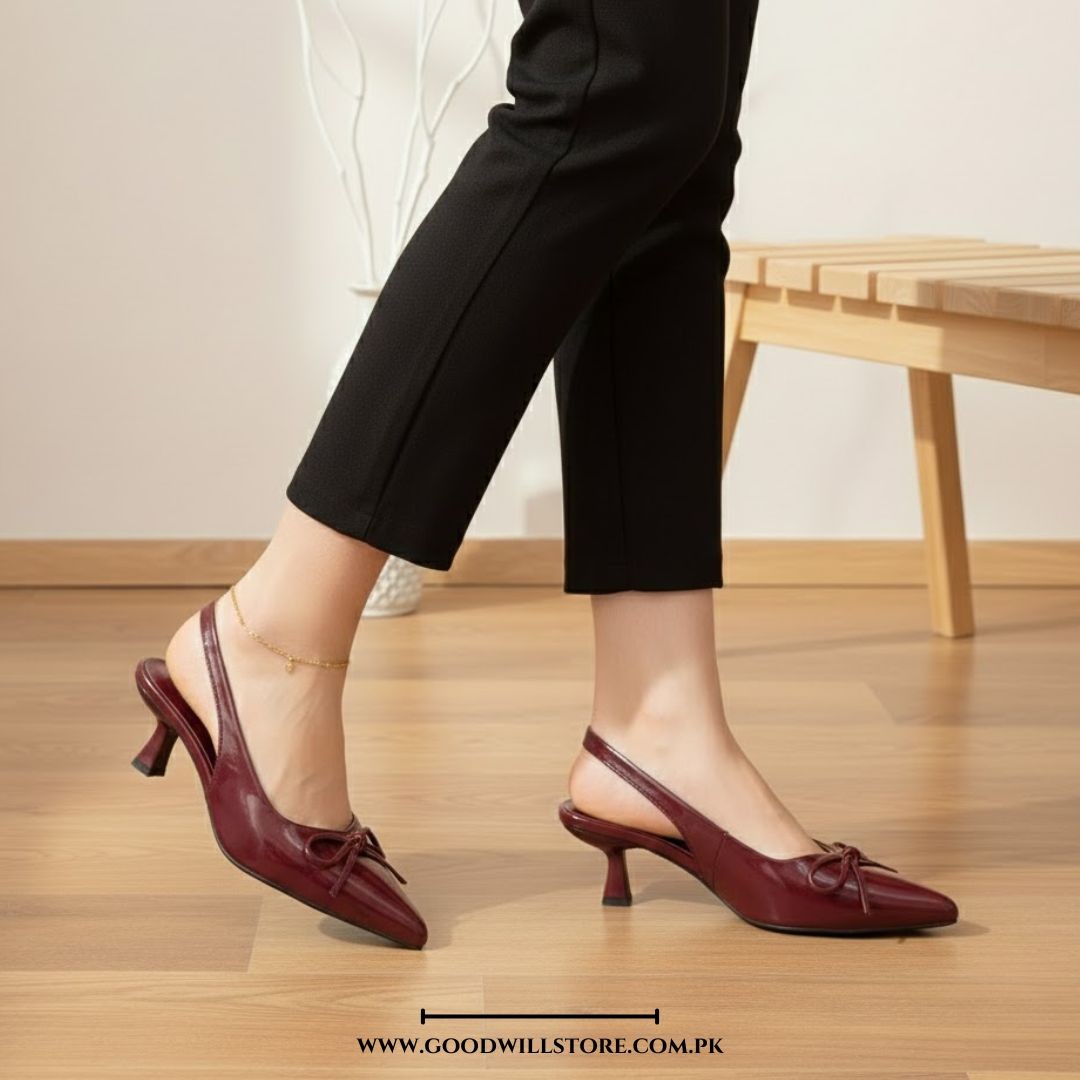 Amora Bow Slingback Heels