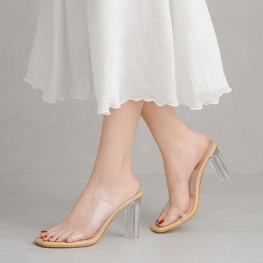 Transparent Double Strap Heel