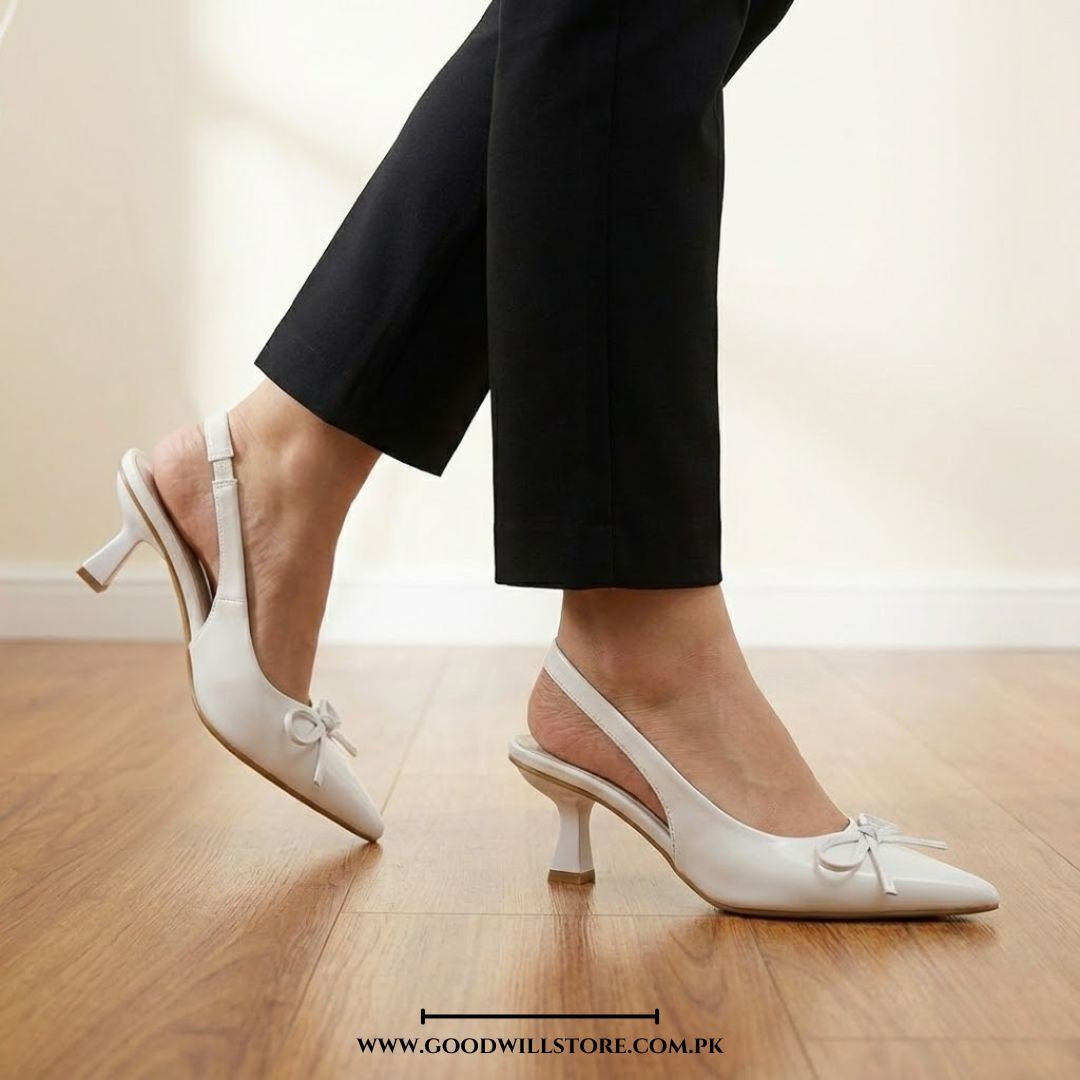 Amora Bow Slingback Heels