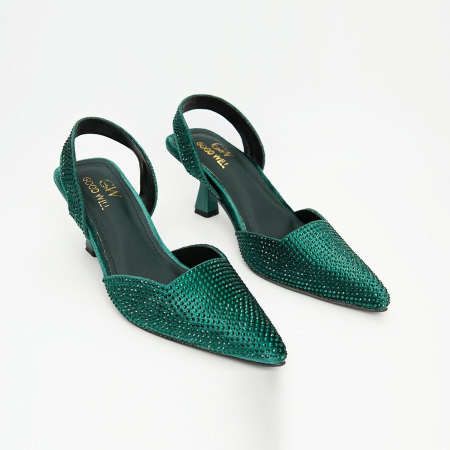 Diva Noir Pointed Heels