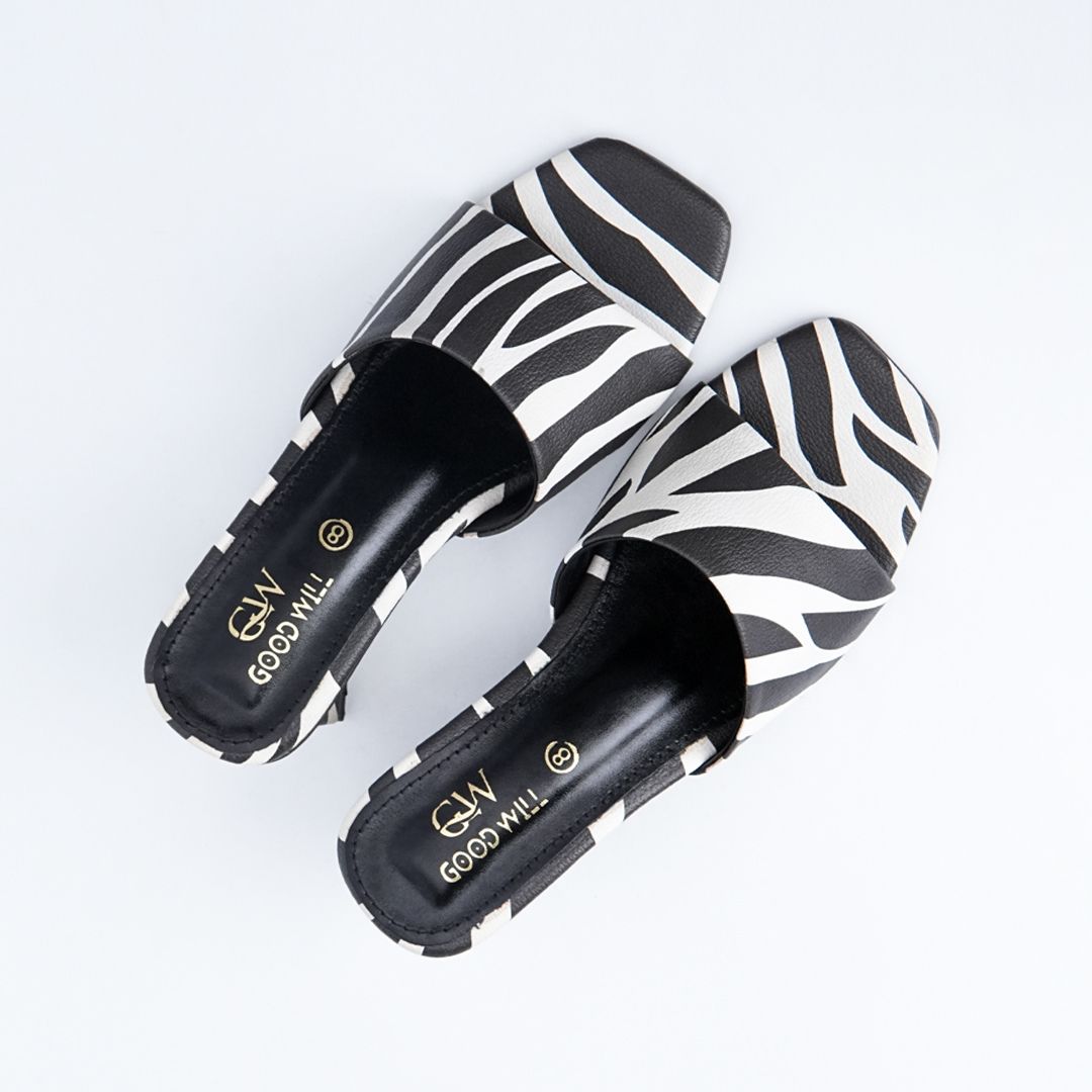 Zebra Triangle Heel