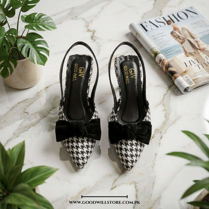 Checkered Bow Heels