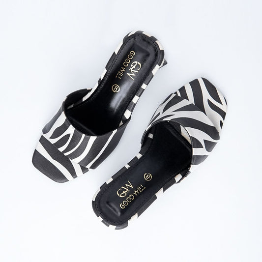 Zebra Triangle Heel