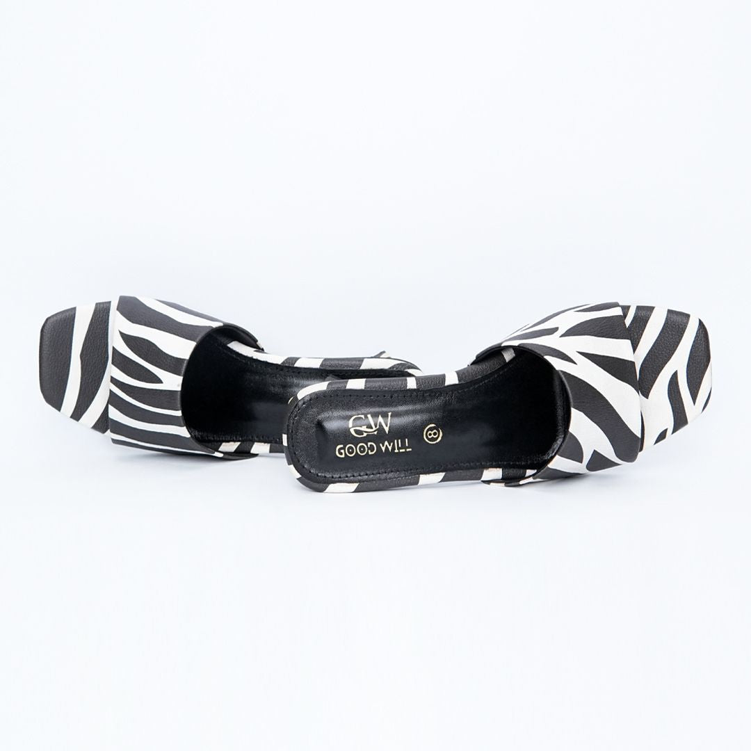Zebra Triangle Heel
