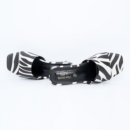 Zebra Triangle Heel