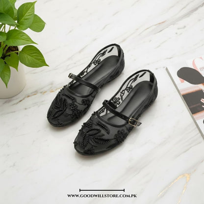 Embroidery Pearl Flats