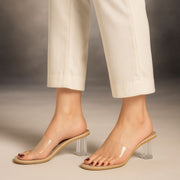 Transparent Single Strap Heel
