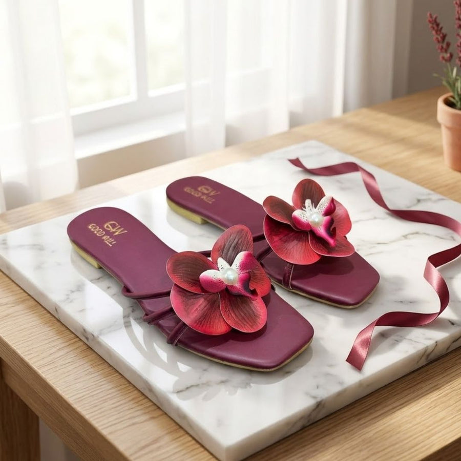 Floral Slippers