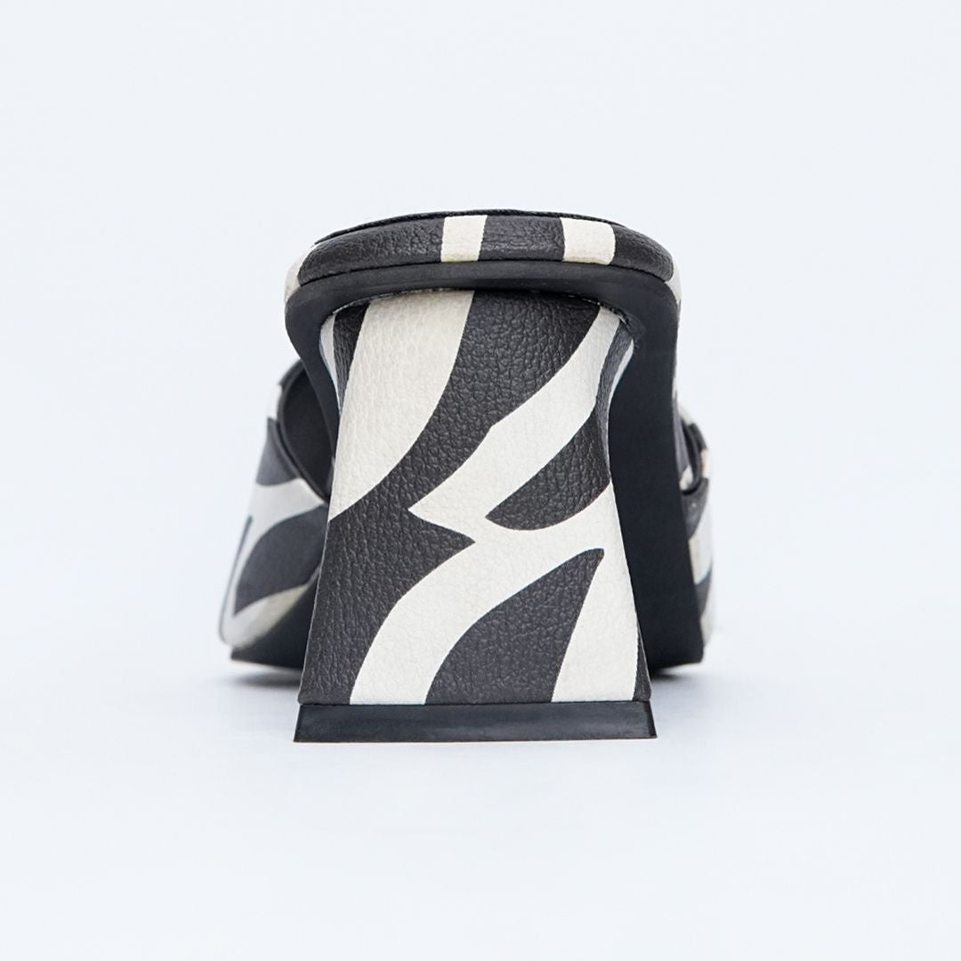 Zebra Triangle Heel