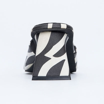 Zebra Triangle Heel