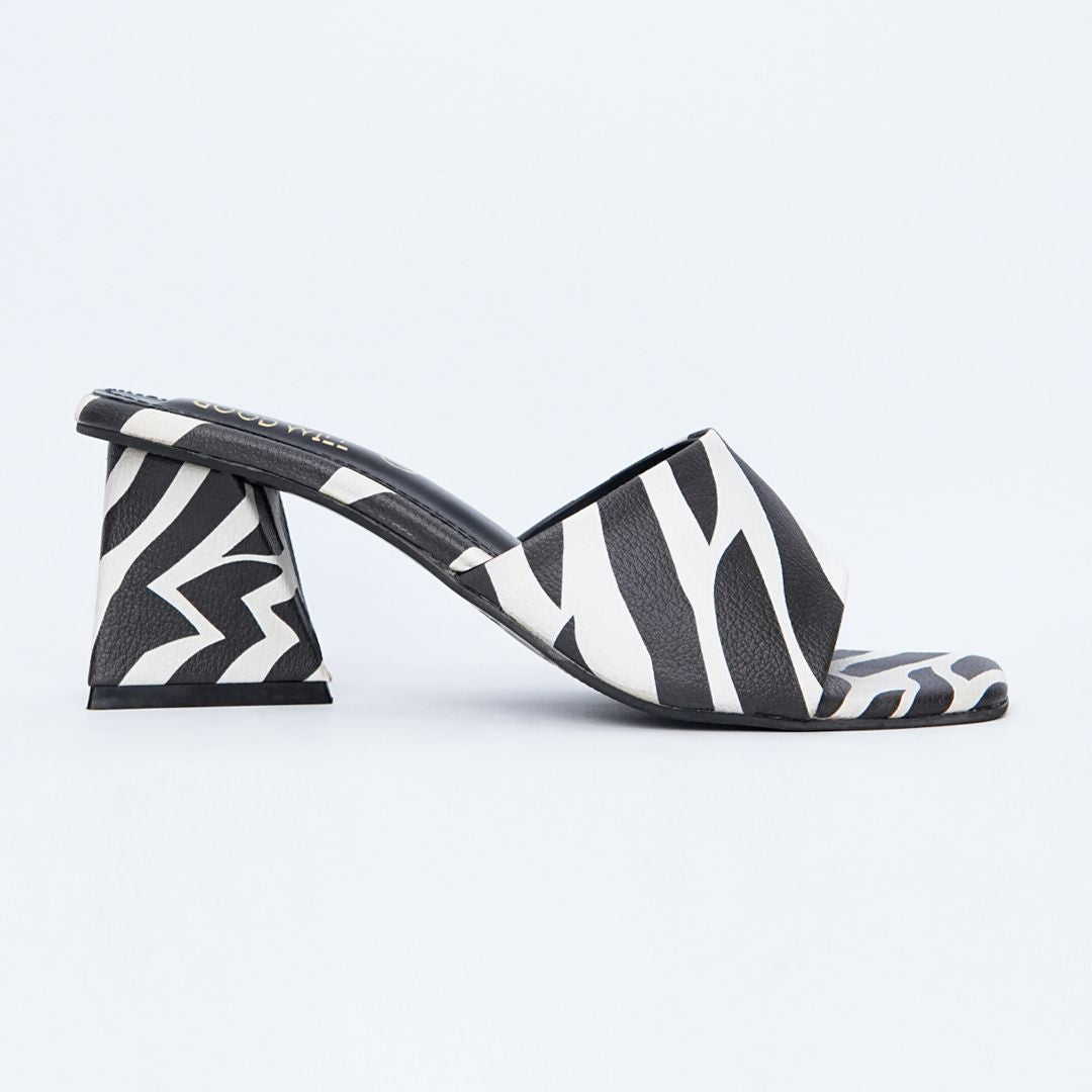 Zebra Triangle Heel