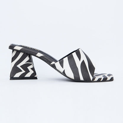 Zebra Triangle Heel