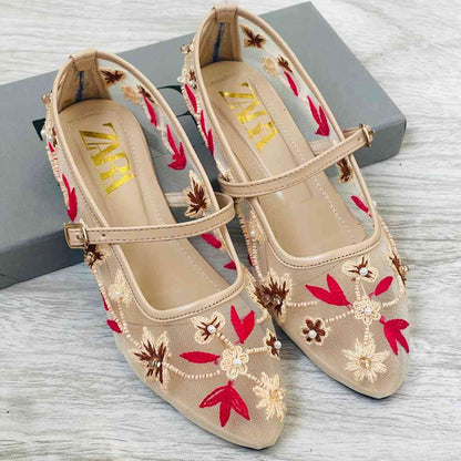 Embroidery Pumps