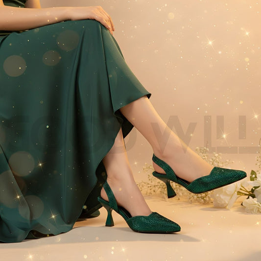 Diva Noir Pointed Heels